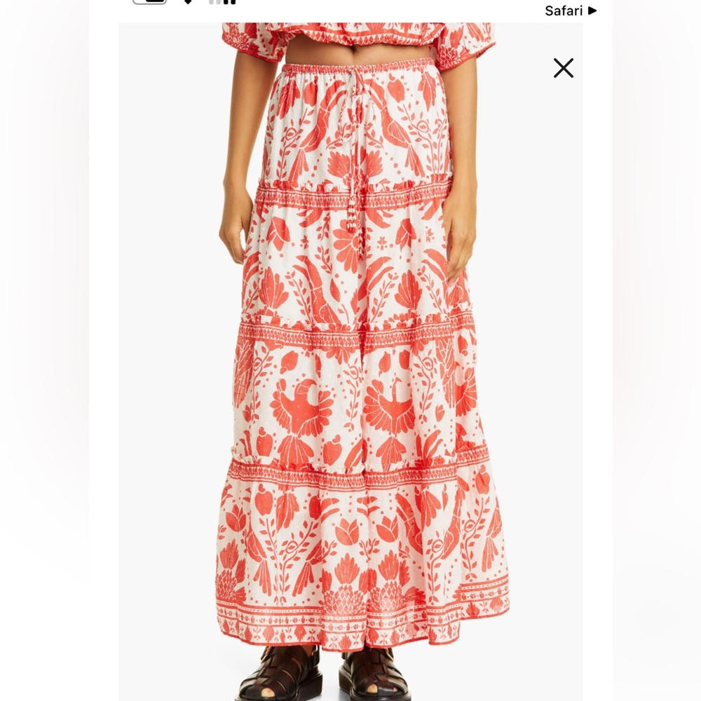 Farm Rio jungle flow maxi skirt